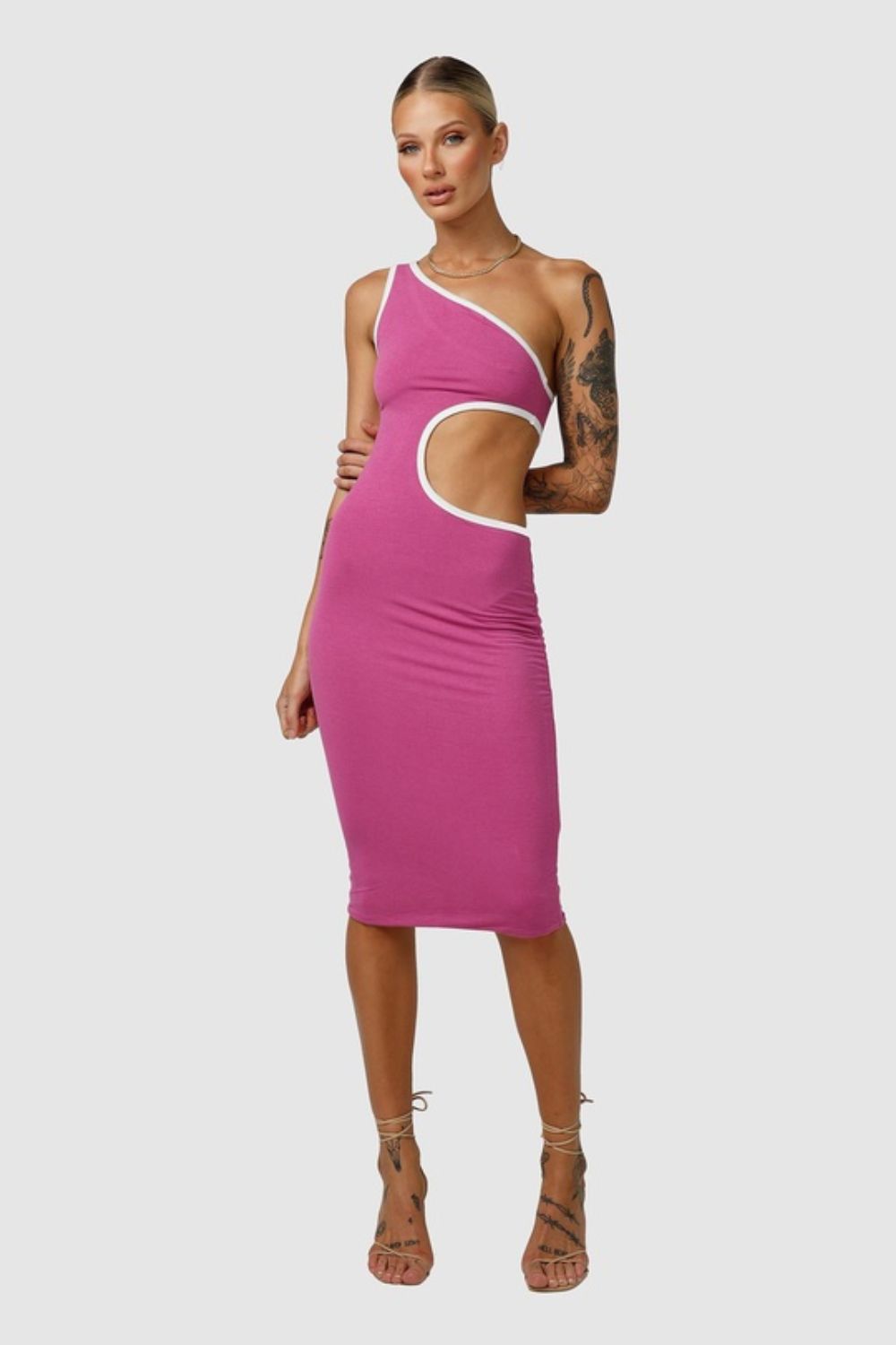 Jagger & Stone | Charlotte Midi Dress | Fuschia