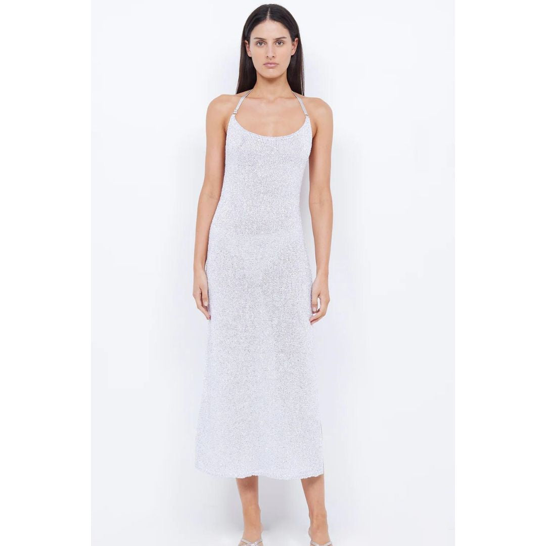 Bec & Bridge | Sadie Split Knit Midi Dress | Crystal