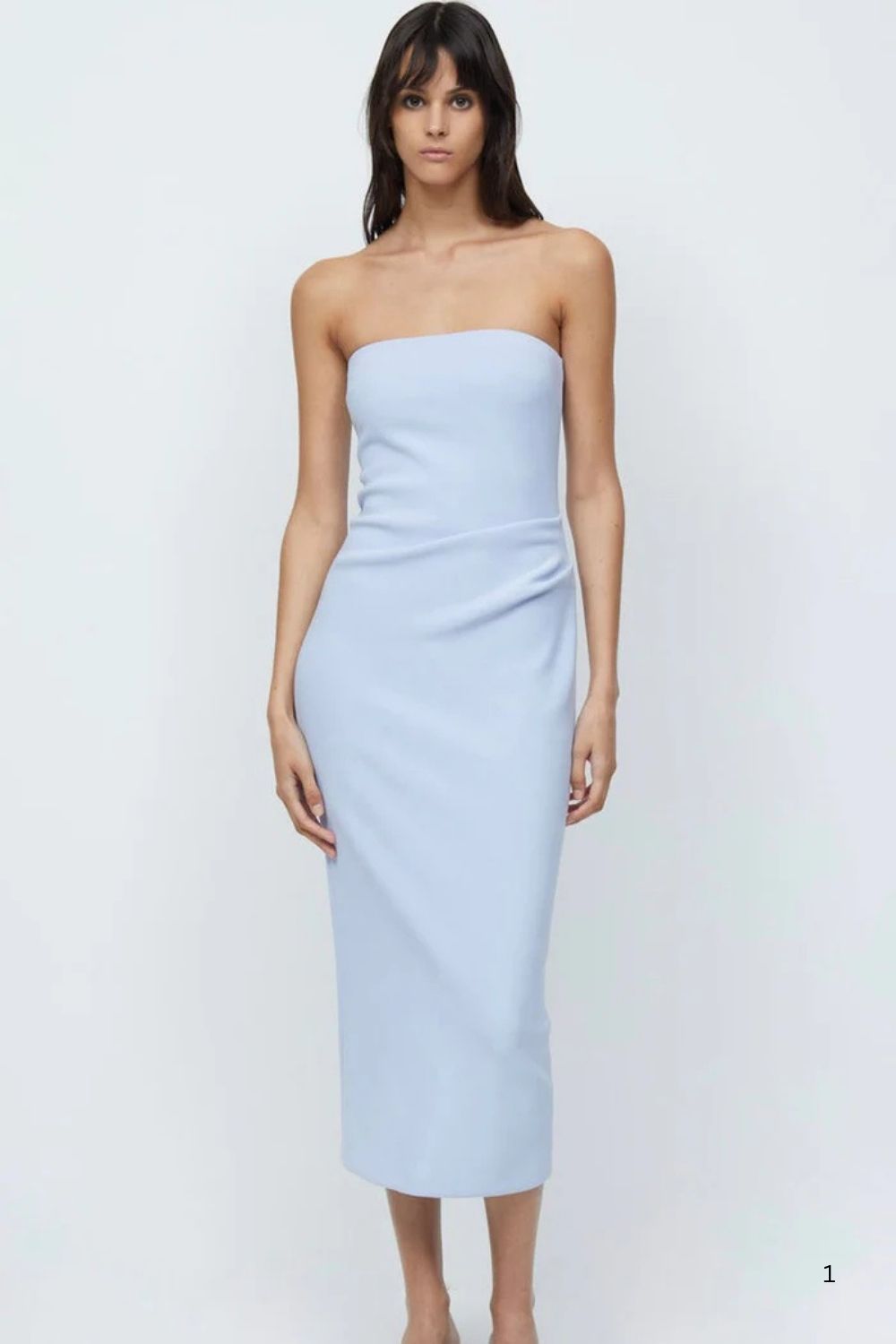 Bec & Bridge | Karina Strapless Mini  Dress | Powder Blue