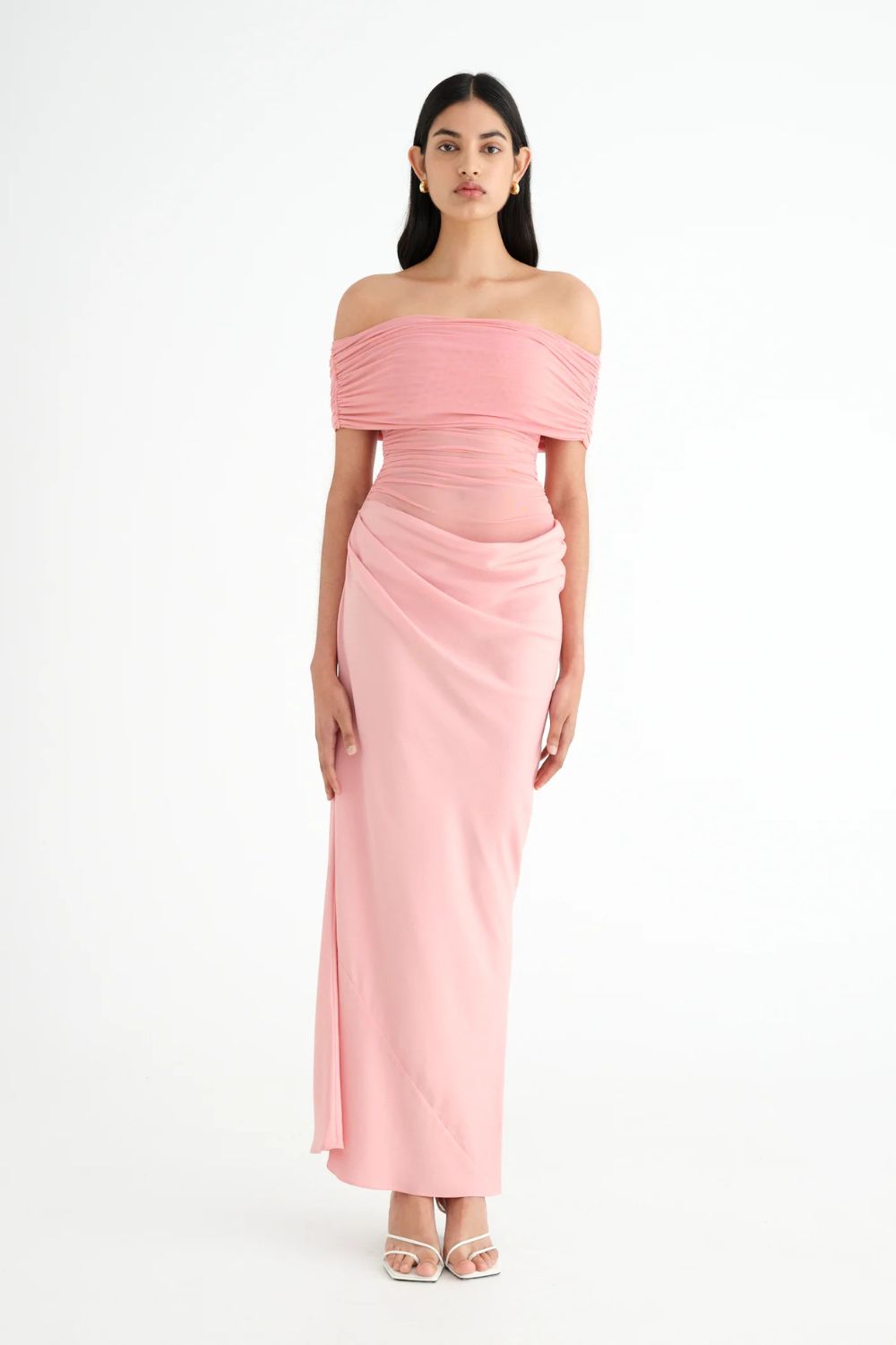 Benni The Label | Nico Off The Shoulder Maxi Dress | Candy Floss