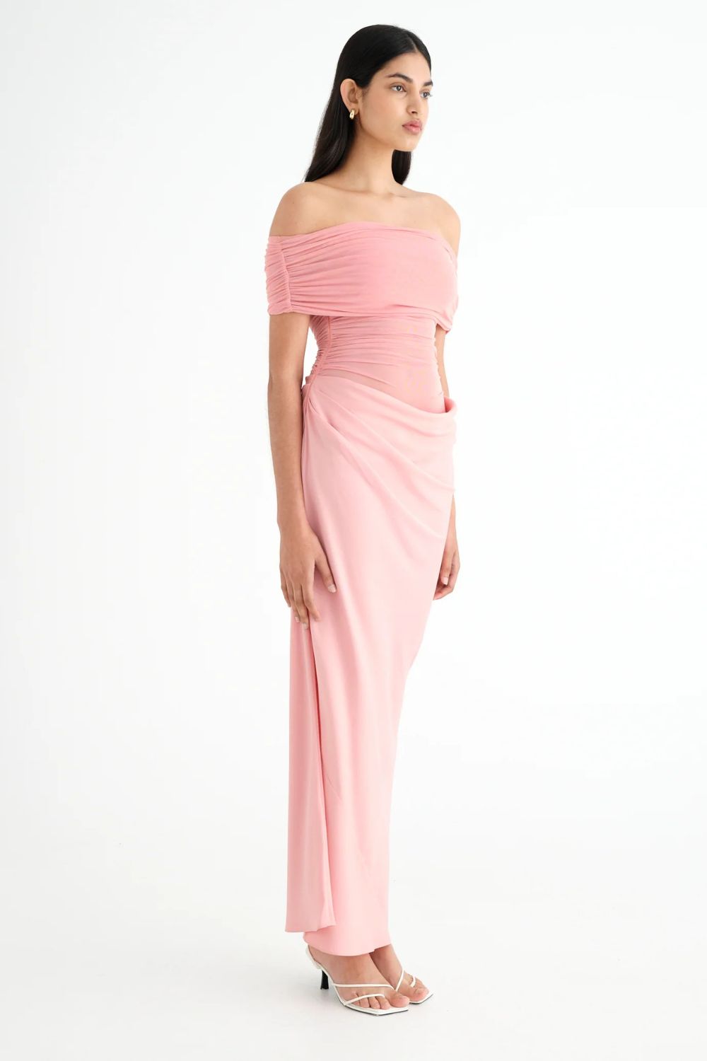 Benni The Label | Nico Off The Shoulder Maxi Dress | Candy Floss