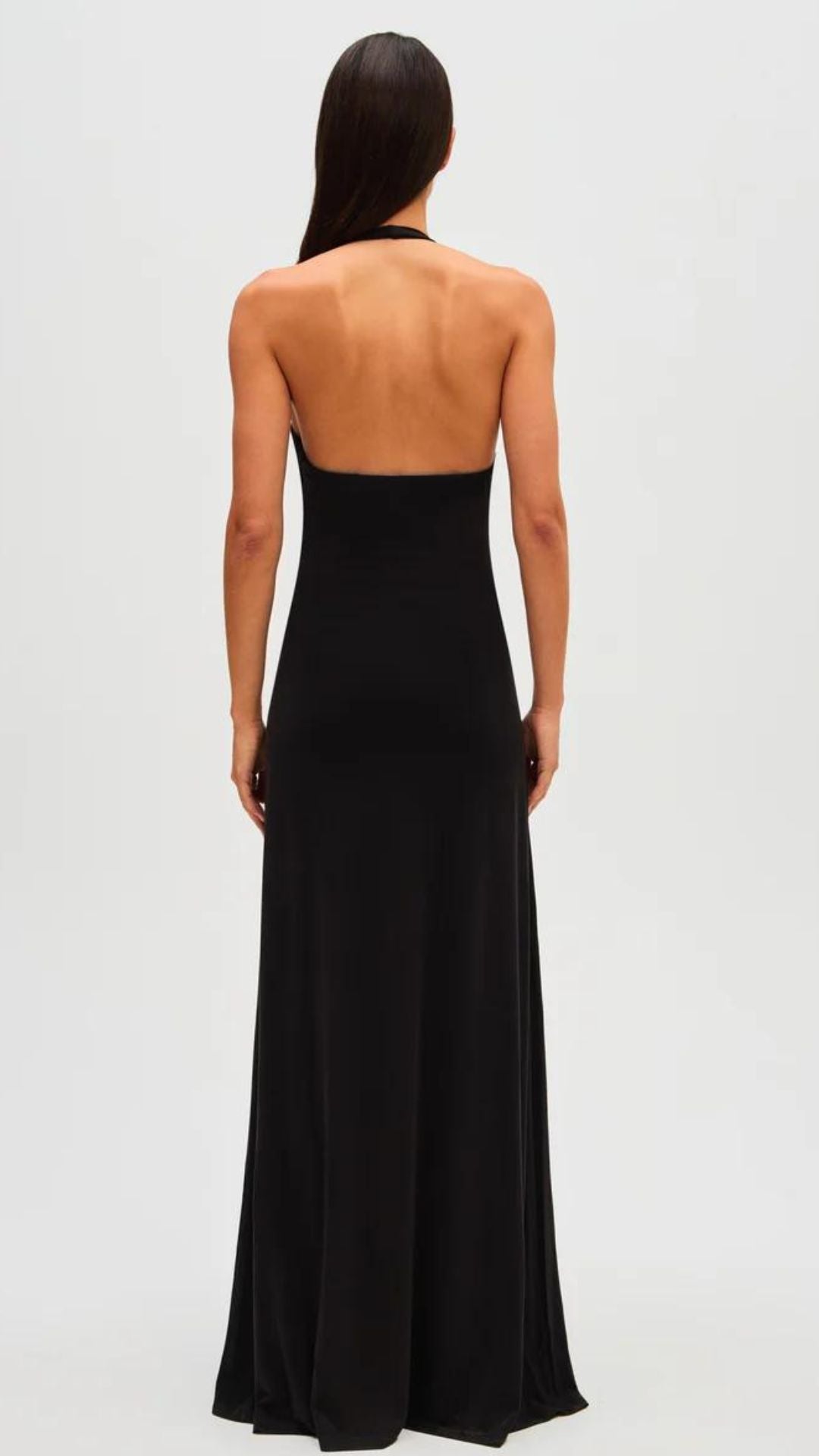 Misha | Jennifer Cupro Maxi Dress | Black