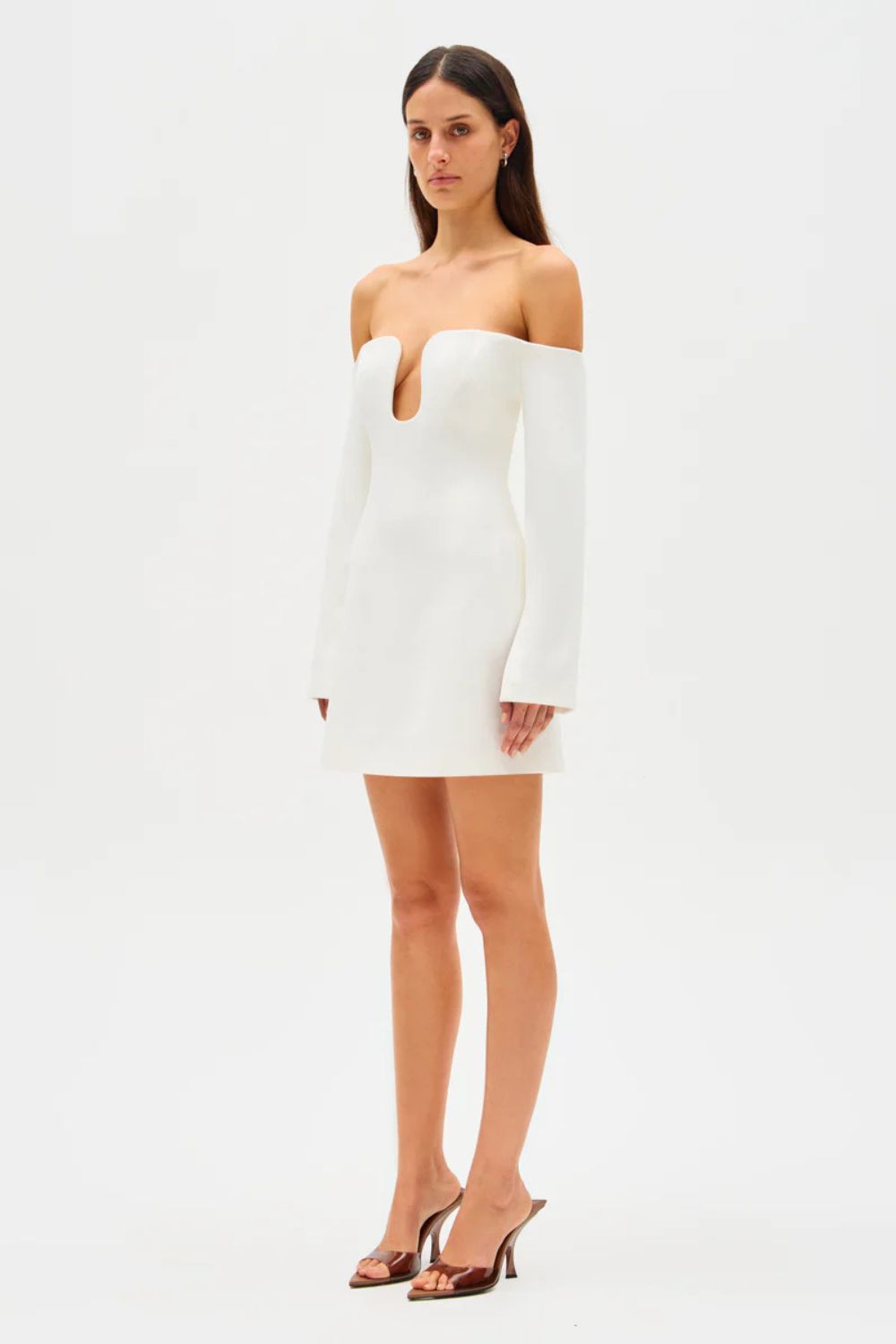 Misha | Tiaan Crepe Dress | Ivory