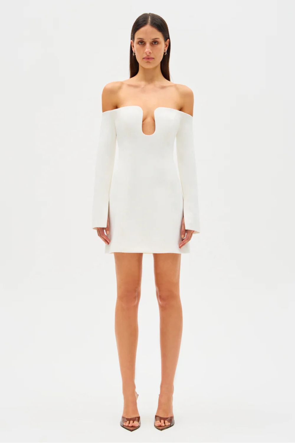 Misha | Tiaan Crepe Dress | Ivory