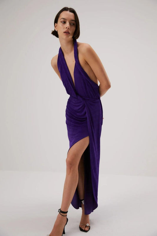 Misha | Venetia Slinky Jersey Gown | Ultra Violet