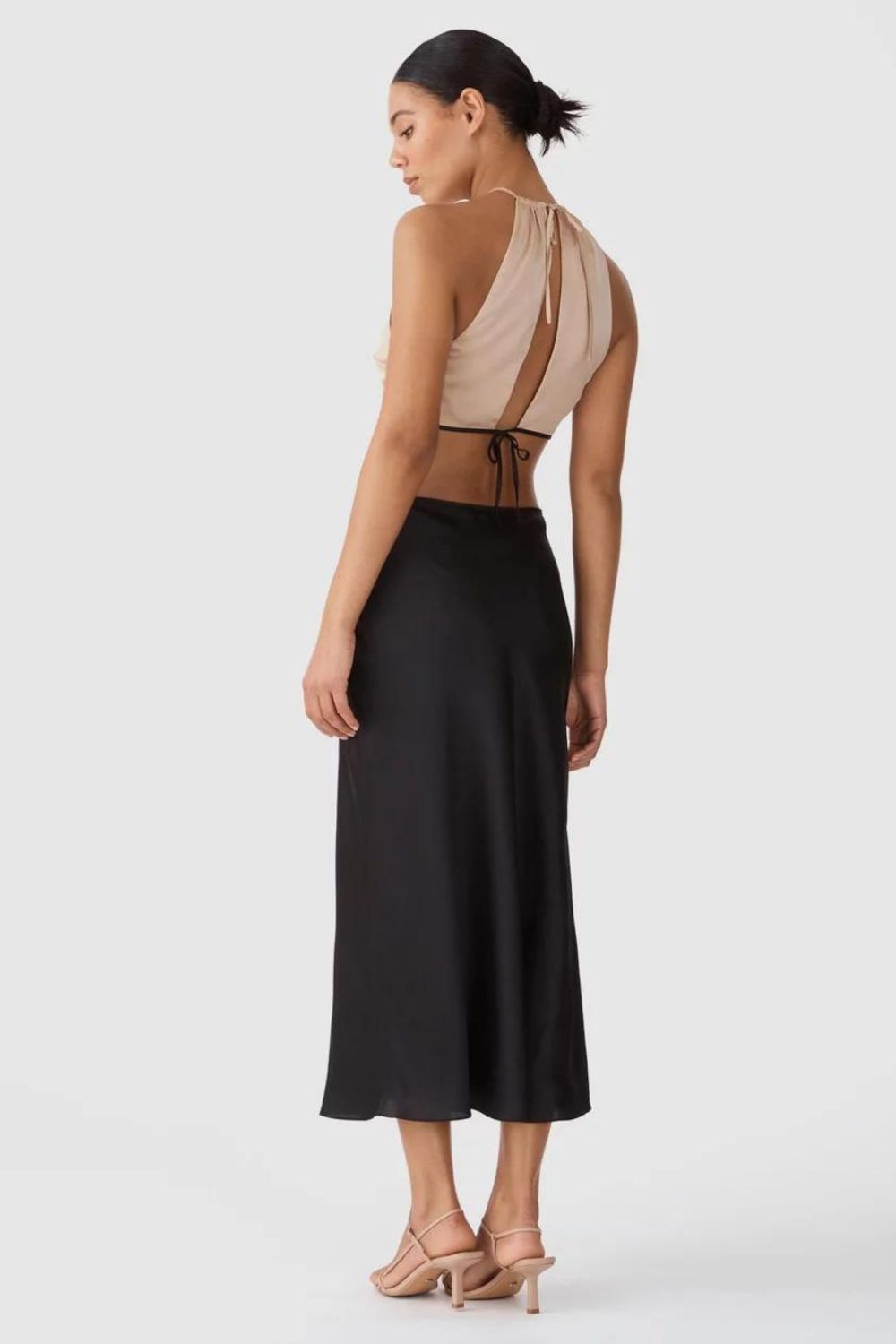San Sloane | Selene Midi Dress | Black & Tan
