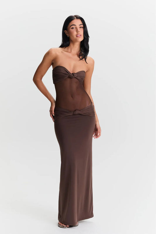 Sasha Therese | Amara Maxi Dress | Brown